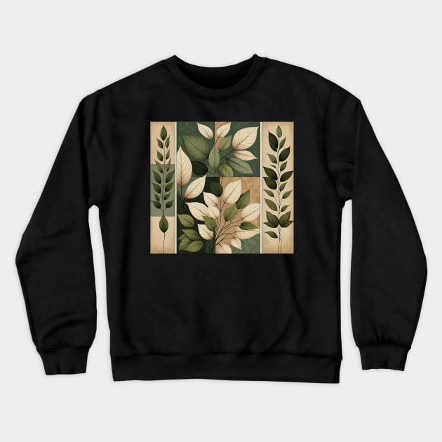 Verdant Mosaic: A Tapestry of Foliage Crewneck Sweatshirt by heartyARTworks